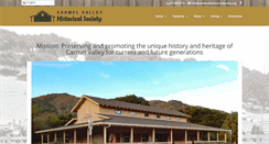Desktop Screenshot of carmelvalleyhistoricalsociety.org