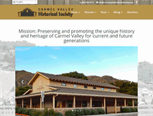 Tablet Screenshot of carmelvalleyhistoricalsociety.org